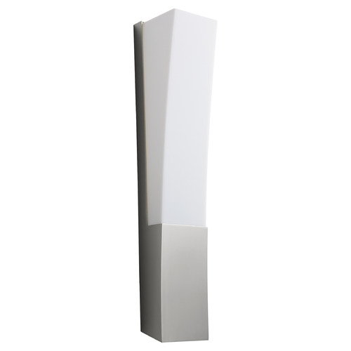 Crescent Large LED Wall Sconce in Satin Nickel by Oxygen Lighting