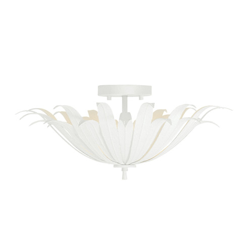Eden 18-Inch Semi-Flush Mount in Textured White by Capital Lighting