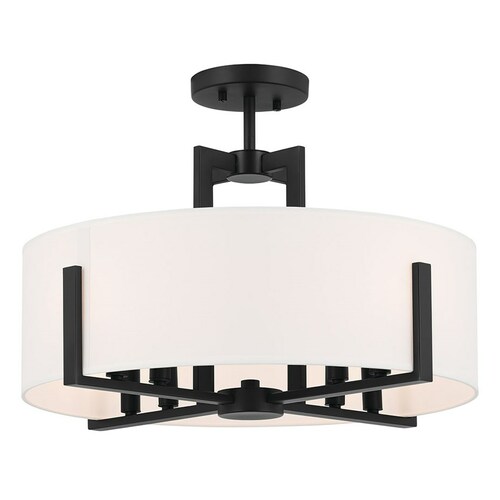 Kichler Lighting Malen Black Semi-Flush Mount Light by Kichler Lighting 52592BK