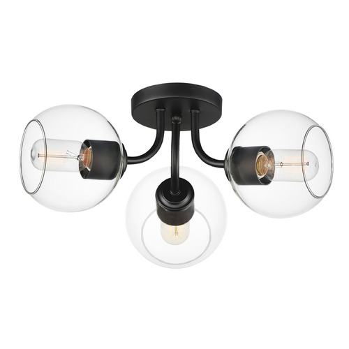 Maxim Lighting Knox Black Semi-Flush Mount by Maxim Lighting 21634CLBK