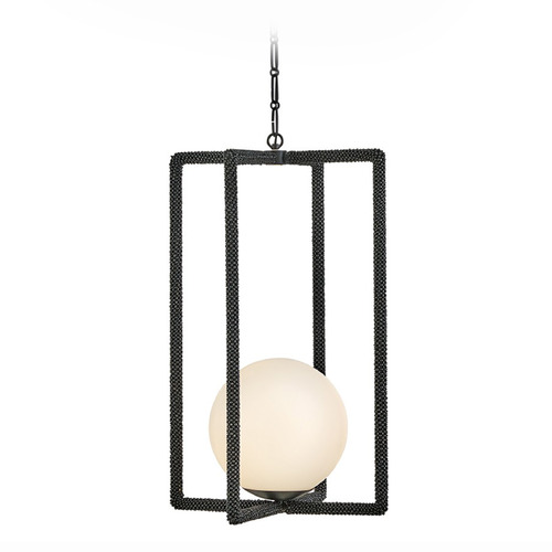 Hinkley Hinkley Keona Painted Black Oxide LED Pendant Light with Globe Shade 48517PBO