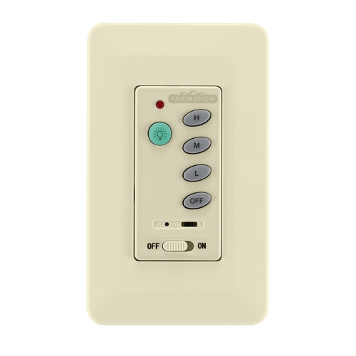 Fanimation Fans CWRL4 Wall Control for Fan & Light with Learn Rec in Light Almond CWRL4LA