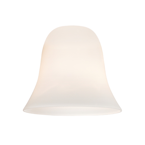 Satin White Bell Glass Shade - Lipless with 1-5/8-Inch Fitter Opening