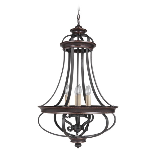 Craftmade Lighting Stafford 23-Inch Aged Bronze & Textured Black Pendant by Craftmade Lighting 38736-AGTB