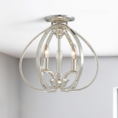 Tilbury Polished Nickel Semi-Flush Mount by Minka Lavery
