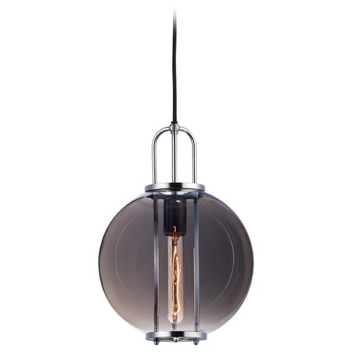 Maxim Lighting Maxim Lighting Minaret Polished Nickel Pendant Light with Globe Shade 10084MSKPN