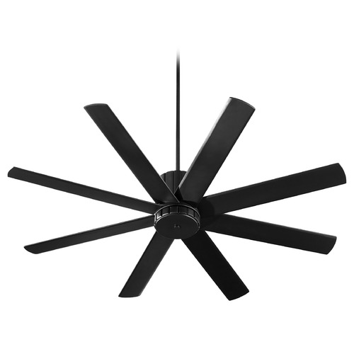 Proxima Noir Ceiling Fan Without Light by Quorum Lighting