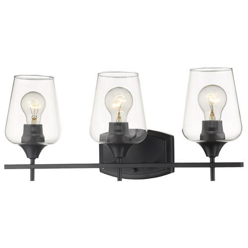Joliet Matte Black Bathroom Light by Z-Lite