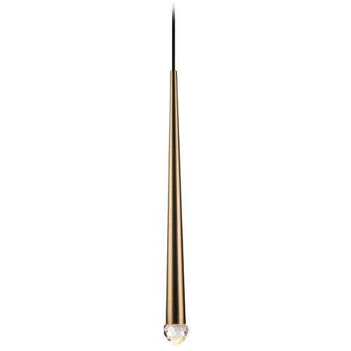 Matteo Lighting Renaie Aged Gold LED Pendant by Matteo Lighting C62701AG