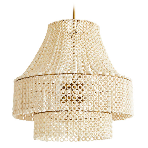 Arteriors Home Lighting Hannie Chandelier in White Wood by Arteriors Home 45110