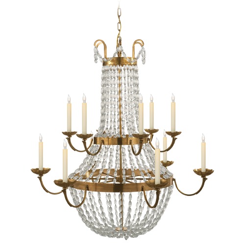 E.F. Chapman Paris Flea Market Chandelier in Brass by Visual Comfort Signature