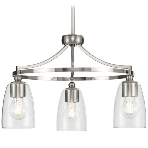 Progress Lighting Progress Lighting Elara 4-Light Brushed Nickel Chandelier P400295-009