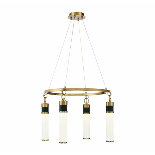 Savoy House Abel 4-Light LED Chandelier in Black & Brass by Savoy House 1-1641-4-143
