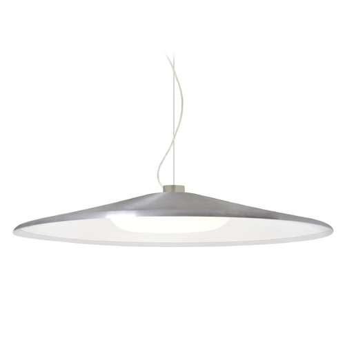 Besa Lighting Besa Lighting Swan Satin Nickel LED Pendant Light with Coolie Shade 1KX-SWANSL-LED-SN