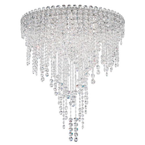 Schonbek Worldwide Lighting Chantant Polished Stainless Steel Flushmount Light