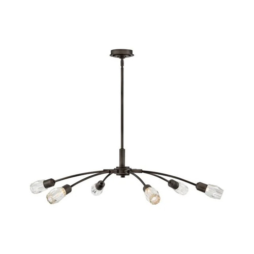 Atera 45-Inch Crystal Chandelier in Black Oxide by Fredrick Ramond