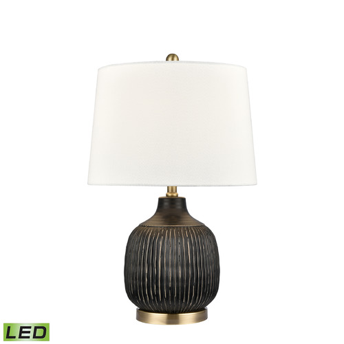 Elk Lighting Elk Lighting Knighton Antique Black & Antique Brass LED Table Lamp with Empire Shade H0019-9492-LED