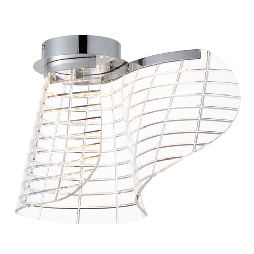 Et2 Tartan Polished Chrome LED Flushmount Light