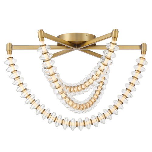 Minka Lavery Rolando Hidalgo Pearl Legacy Brass LED Flushmount Light