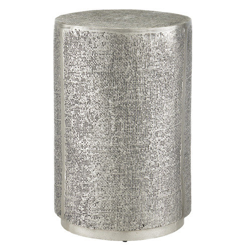 Currey and Company Kabeen Antique Silver Accent Table