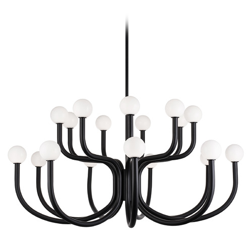Matteo Lighting Matteo Lighting Joelle Matte Black LED Chandelier C34218MBOP