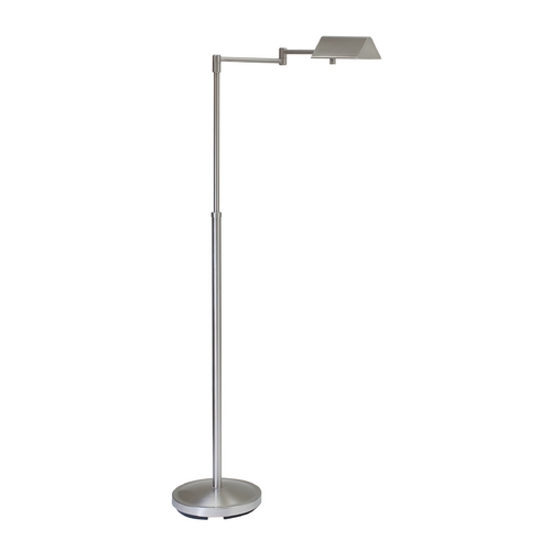 House of Troy Lighting Pinnacle Adjustable Pharmacy Floor Lamp in Satin Nickel by House of Troy Lighting PIN400-SN