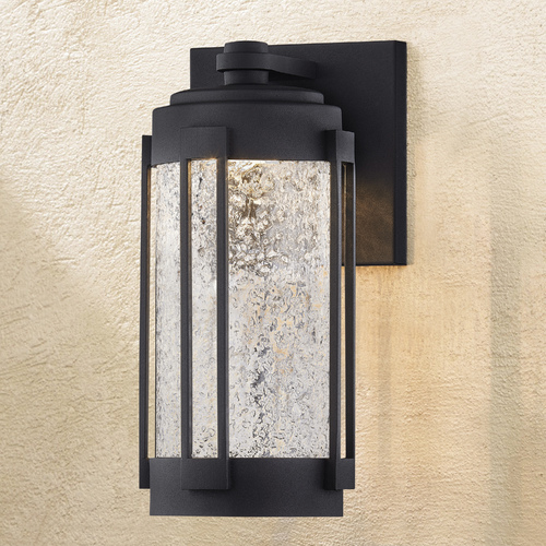 Design Classics Lighting Design Classics Woodland Powder Coated Black Medium LED Outdoor Wall Sconce 3000K 1100LM 1879-30-PCBK