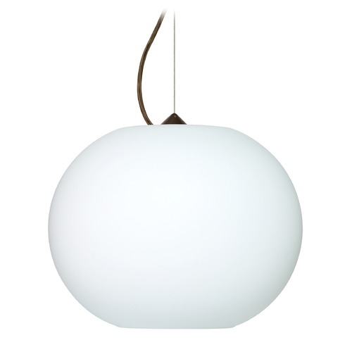 Besa Lighting Besa Lighting Jordo Bronze LED Pendant Light with Globe Shade 1KX-477507-LED-BR