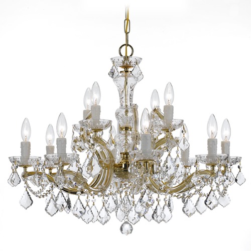 Crystorama Lighting Maria Theresa Gold Crystal Chandelier