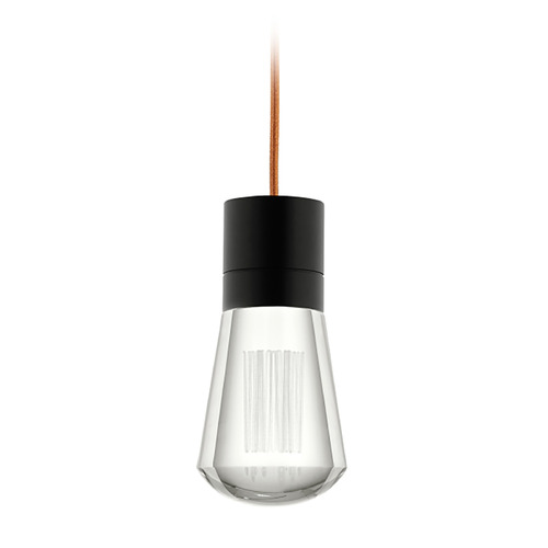 Alva LED Warm Dim Mini Pendant in Black by Visual Comfort Modern