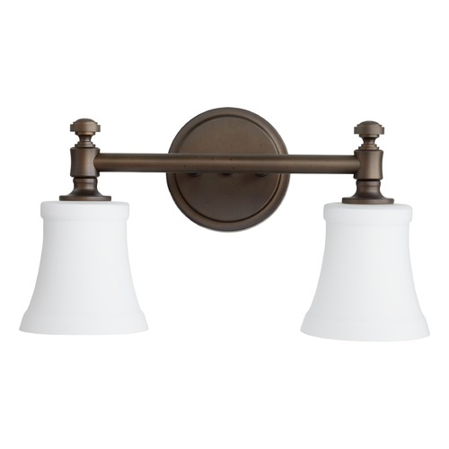 Quorum Lighting Oiled Bronze Bathroom Light by Quorum Lighting 5122-2-186