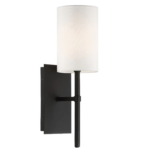 Veronica 16.5-Inch Wall Sconce in Black Forged by Crystorama Lighting