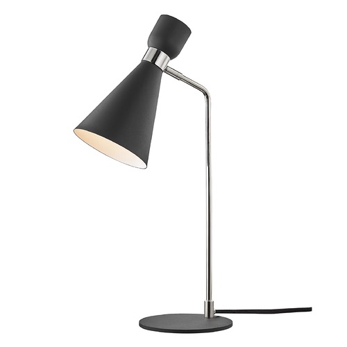 Mitzi by Hudson Valley Mitzi By Hudson Valley Willa Polished Nickel / Black Table Lamp with Conical Shade HL295201-PN/BK