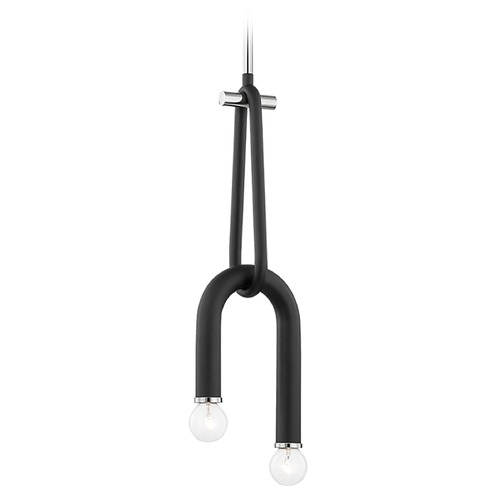 Mitzi by Hudson Valley Whit Polished Nickel & Black Pendant  by Mitzi by Hudson Valley H382702-PN/BK