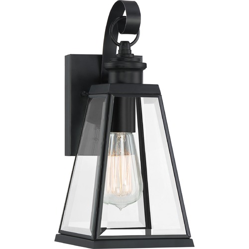 Paxton Matte Black Outdoor Wall Light by Quoizel Lighting