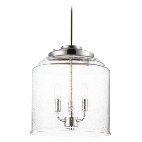 Maxim Lighting Acadia Satin Nickel Pendant Light with Bell Shade