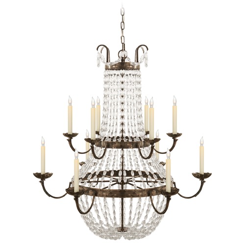 Visual Comfort Signature Collection E.F. Chapman Paris Flea Market Chandelier in Silver by Visual Comfort Signature CHC1508SHSSG