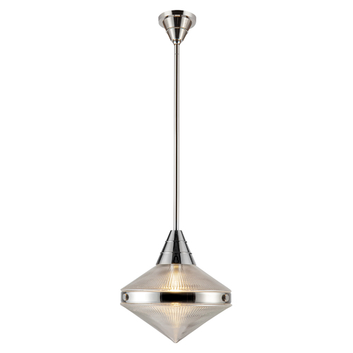 Willard 13.50-Inch Pendant in Polished Nickel by Alora Lighting