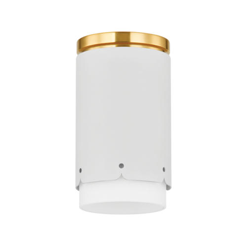 Mitzi by Hudson Valley Asa Flush Mount in Aged Brass & Soft White by Mitzi by Hudson Valley H870501-AGB/SWH