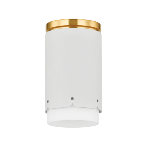 Asa Flush Mount in Aged Brass & Soft White by Mitzi by Hudson Valley