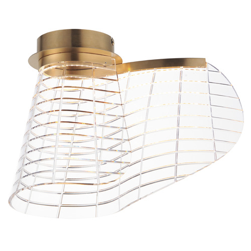 Et2 Tartan Brushed Champagne LED Flushmount Light