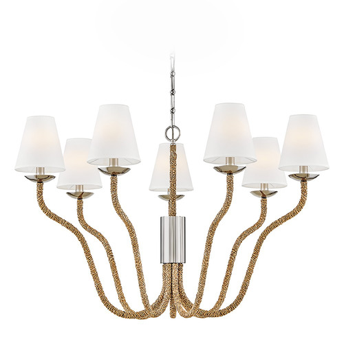 Hinkley Hinkley Harwich Polished Nickel with Natural Accents LED Chandelier 48445PN-NAT