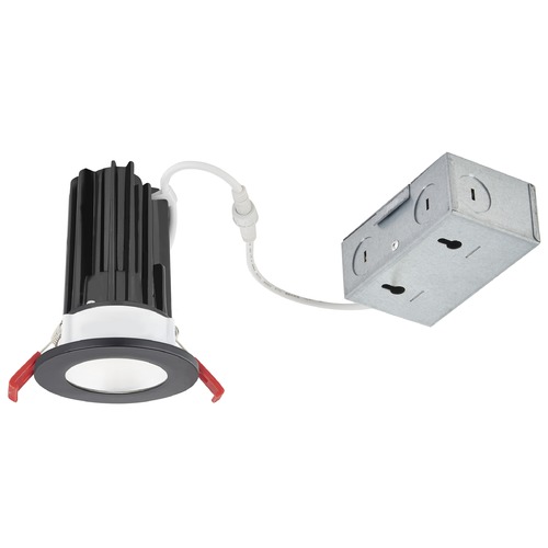 Recesso Lighting by Dolan Designs 2'' LED Canless 15W Black/Spun Nickel Recessed Downlight 3000K 38Deg IC Rated By Recesso RL02-15W38-30-W/SN SMOOTH TRM