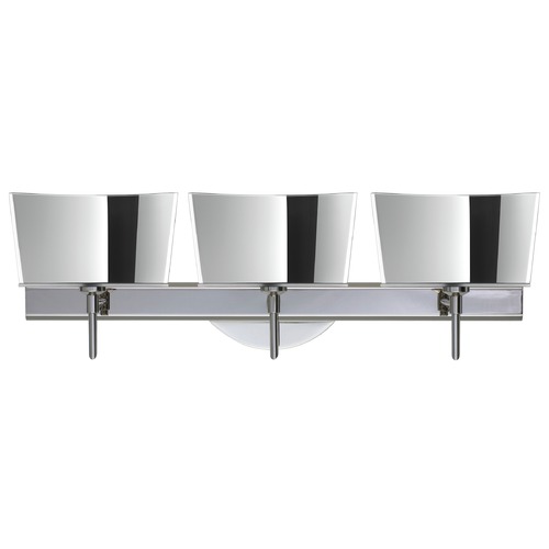 Besa Lighting Besa Lighting Groove Frosted Glass Chrome Bathroom Light 3SW-6773MR-CR