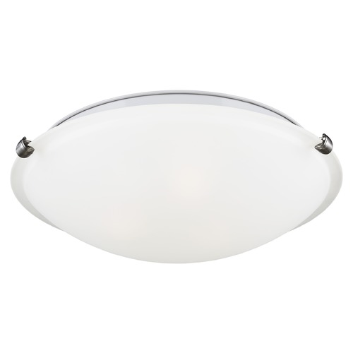 Generation Lighting Clip Ceiling Flush Mount Brushed Nickel LED Flush Mount by Generation Lighting 7443593S-962