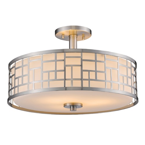 Z-Lite Elea Brushed Nickel Semi-Flush Mount by Z-Lite 330-SF16-BN