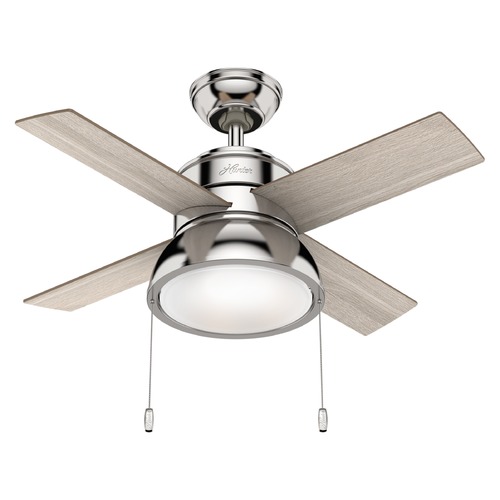 Hunter Fan Company Loki 36-Inch Fan in Polished Nickel by Hunter Fan Company 59386