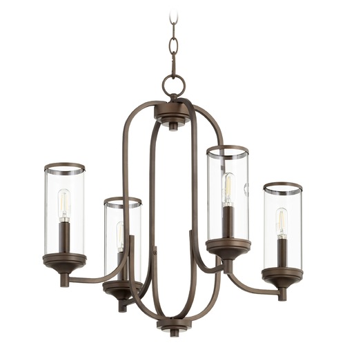 Quorum Lighting Collins Oiled Bronze Chandelier by Quorum Lighting 6044-4-86