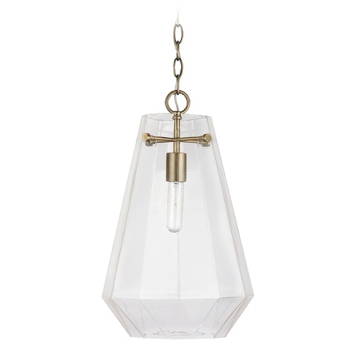 Lee 11-Inch Wide Pendant in Aged Brass by Capital Lighting