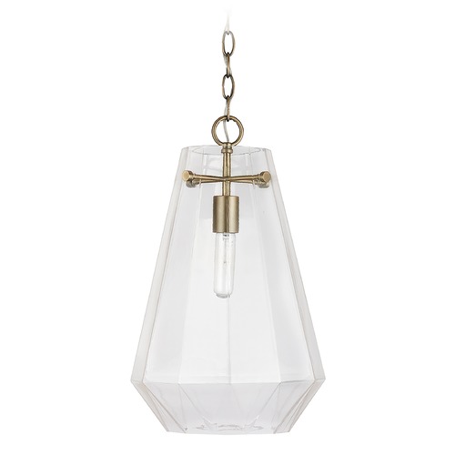 Capital Lighting Lee 11-Inch Wide Pendant in Aged Brass by Capital Lighting 338316AD